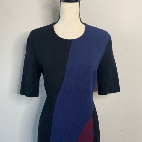 Hugo Boss Colorblock Knee Length Sheath Dress - Picture 8 of 16